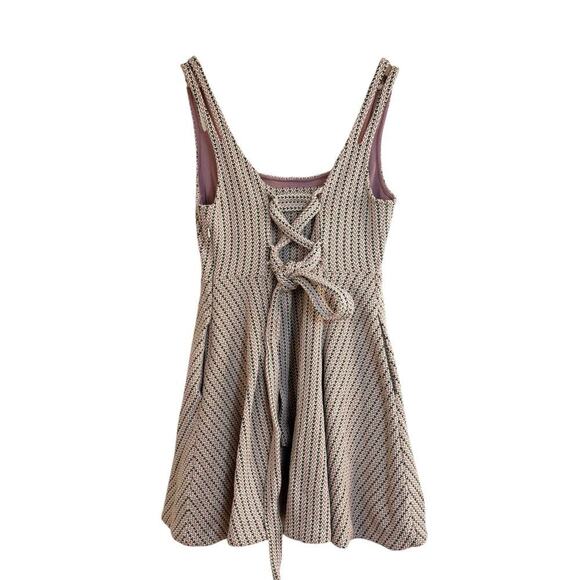 Anthropologie Maeve Jacquard Mini Dress size Small Fit and Flare Pastel Spring - Picture 5 of 16